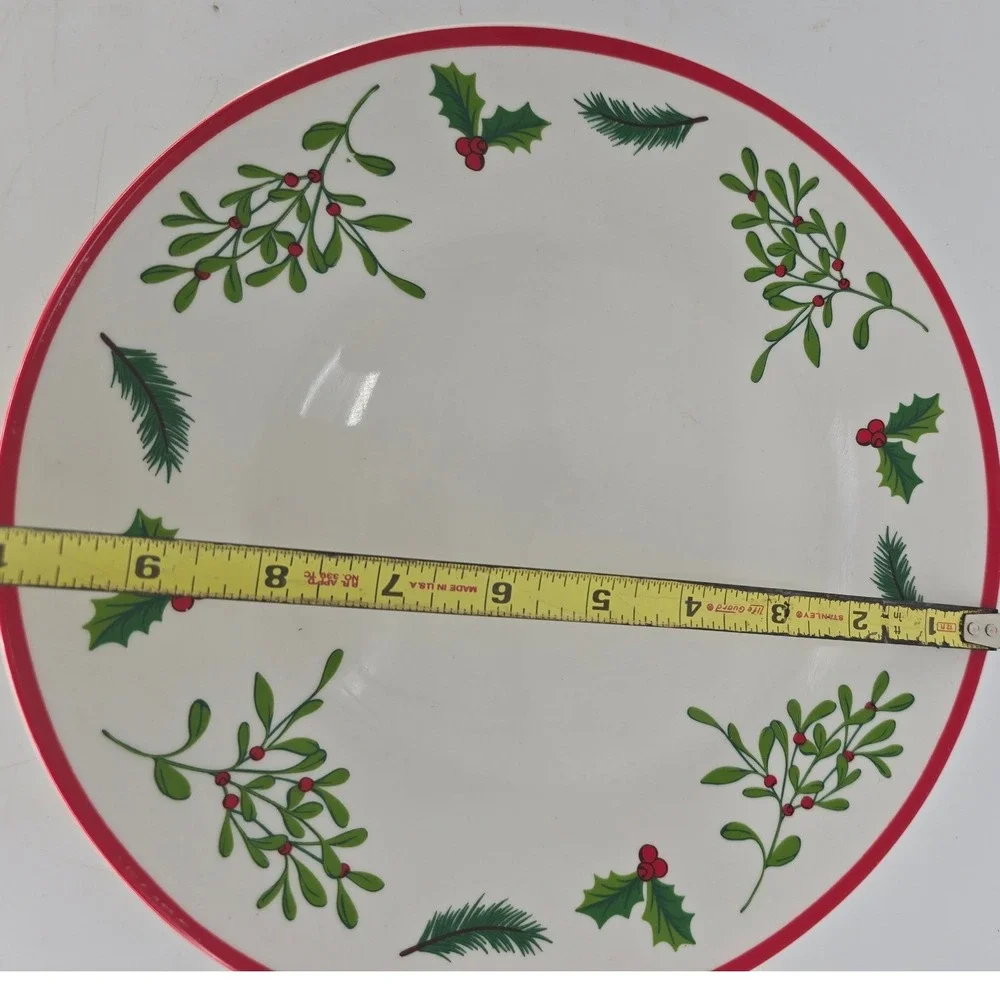 Royal Norfolk Holly Berry Christmas Dinner Plates Set of 3 Red Green 10 Inch
